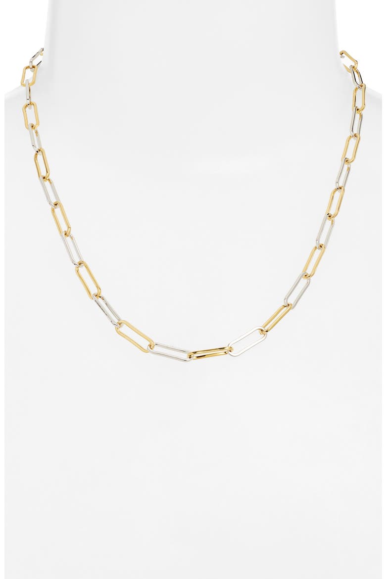 Demi Fine Paper Clip Necklace, Alternate, color, 14K GOLD- STERLING PLATED