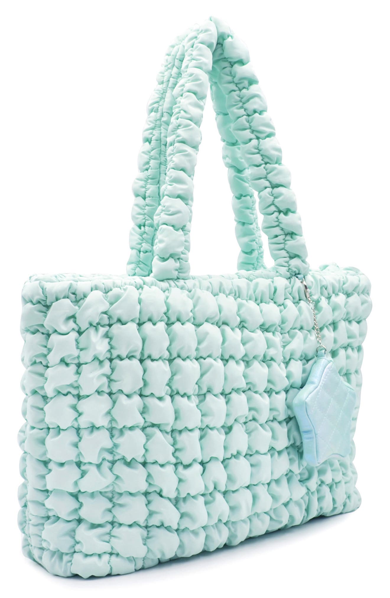 OMG Accessories Kids' Scrunch Tote, Alternate, color, Light Aqua