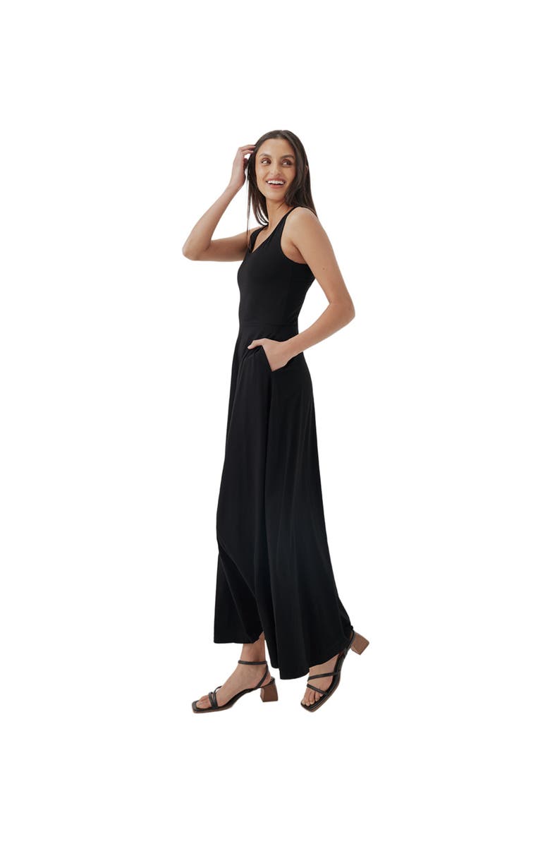 Pact Organic Cotton Fit & Flare Open Back Maxi Dress, Alternate, color,