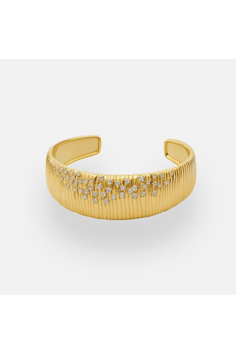 The Belgravia Pavé Cuff, Main, color, Gold