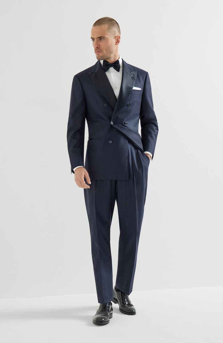 Brunello Cucinelli Tuxedo with one-and-a-half-breasted jacket, Alternate, color, Navy Blue