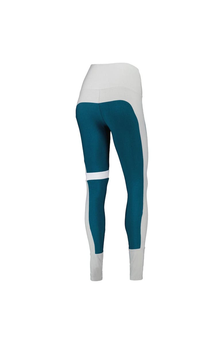 KIYA TOMLIN Women's KIYA TOMLIN Midnight Green/Gray Philadelphia Eagles Colorblock Tri-Blend Leggings, Alternate, color, 