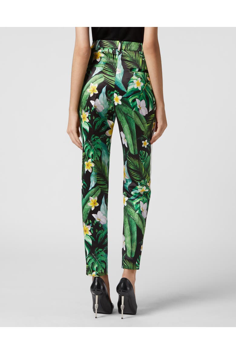 Duchesse Super High Waist Trousers Hawaii Women, Alternate, color, green