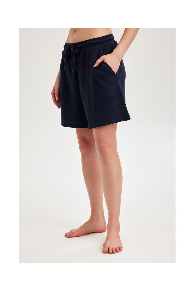 Summer Lounge Waffle Shorts, Alternate, color, Navy