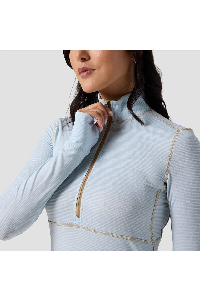 Pines Micrrid Ultra-Lt Baselayer 1/4-Zip Top - Women's, Alternate, color, Skyride