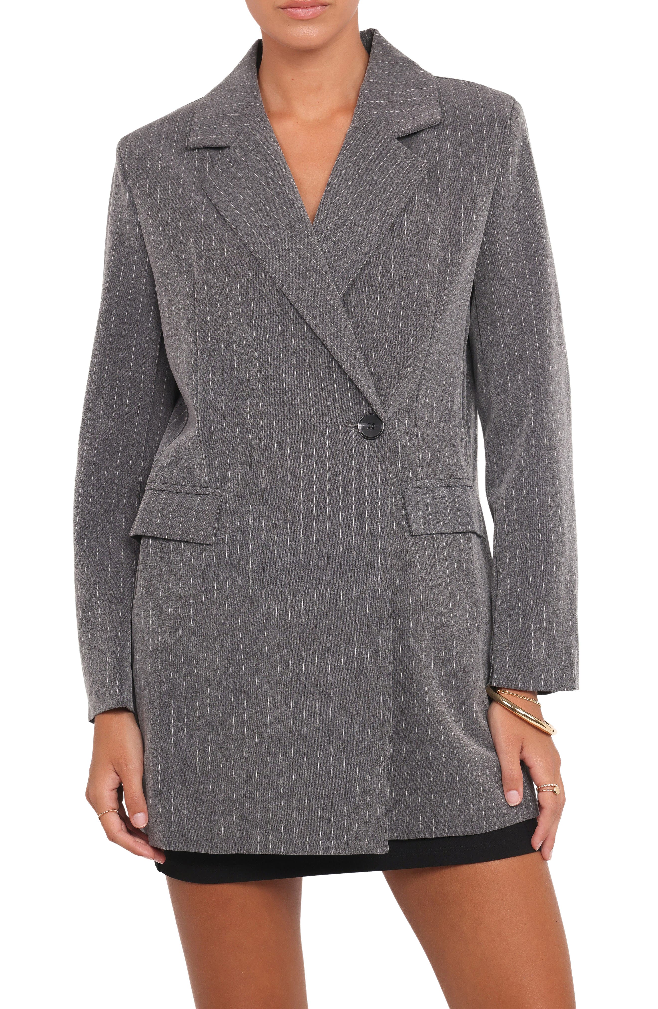 selected GREY PINSTRIPE