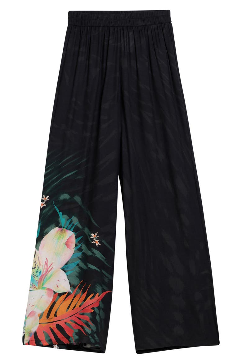 Wide Leg Trousers, Alternate, color, BLACK