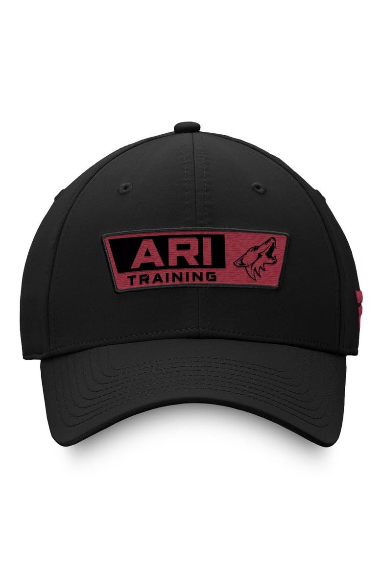 Men's Fanatics Branded Black Arizona Coyotes Authentic Pro Training Camp Practice Flex Hat, Alternate, color, Black