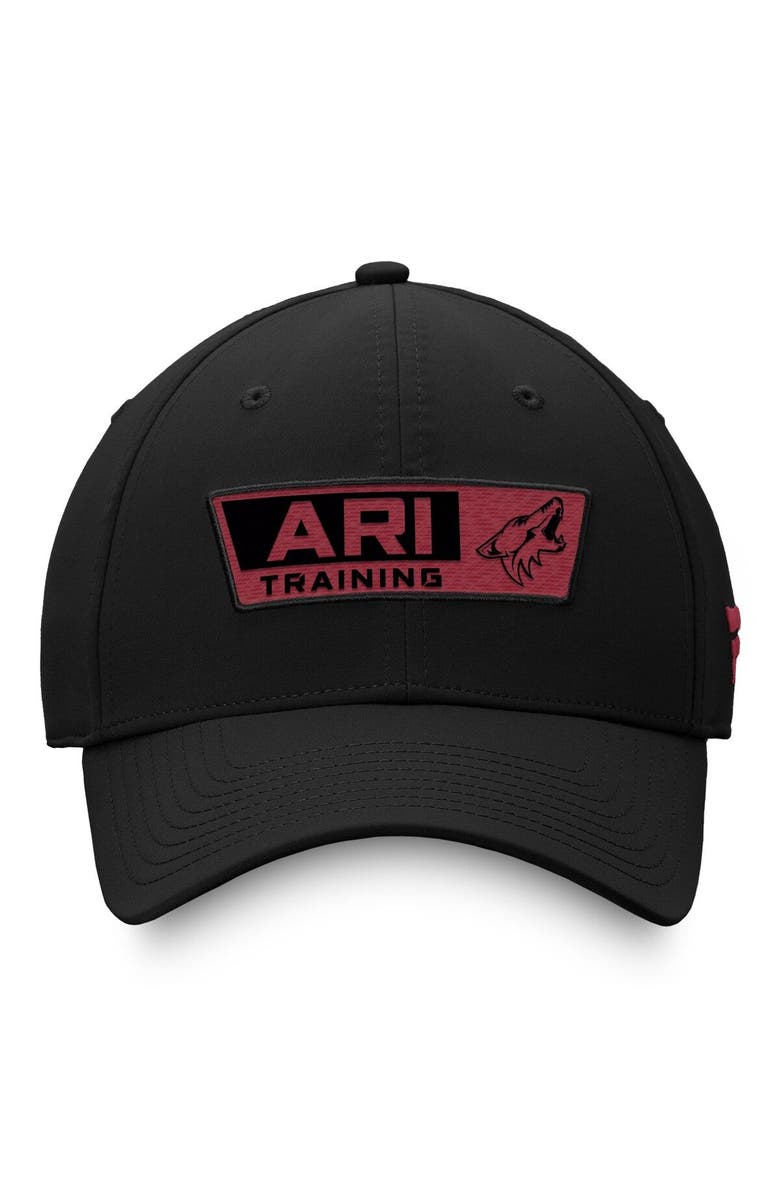 FANATICS Men's Fanatics Branded Black Arizona Coyotes Authentic Pro Training Camp Practice Flex Hat, Alternate, color, 