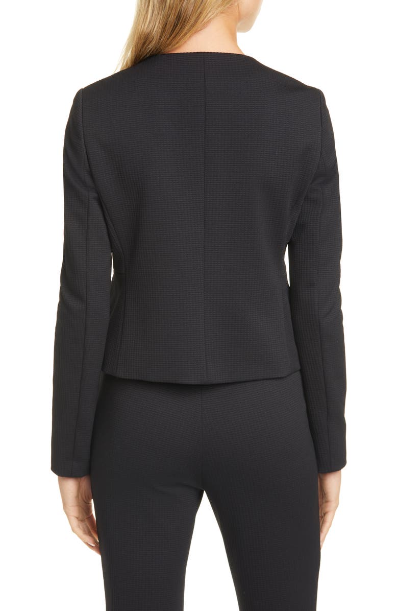 BOSS Jaxine Textured Zip Up Jacket, Alternate, color,