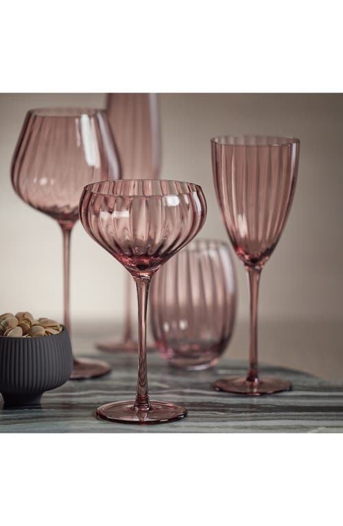 Zodax Malden Optic Set Of 4 Cocktail Glasses In Pink