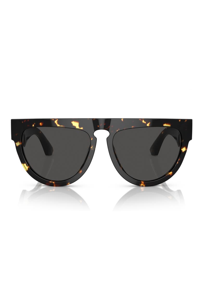 59mm Gradient Polarized Irregular Sunglasses, Main, color, DK HAVANA