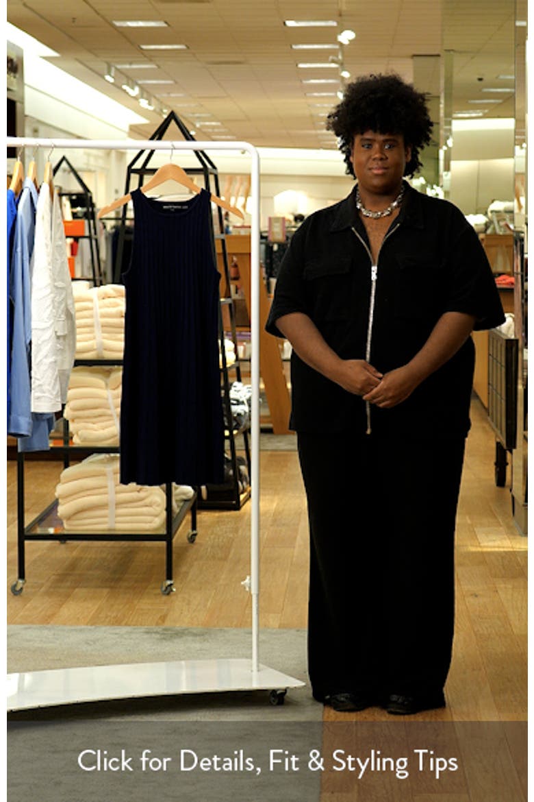 Pleated A-Line Knit Minidress video