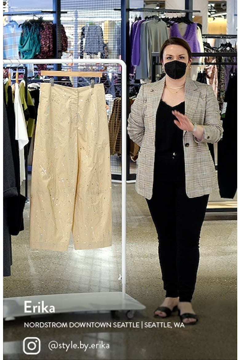 Cotton Poplin Wide Leg Crop Pants video