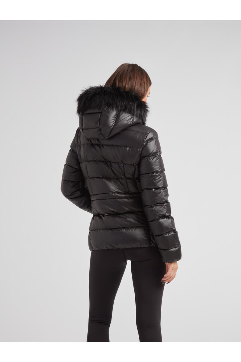 R4D Faux Fur Tricolore Racer Jacket, Alternate, color, BLACK