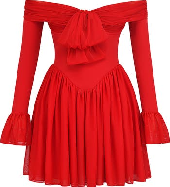 Alana Strapless Long Sleeve Minidress