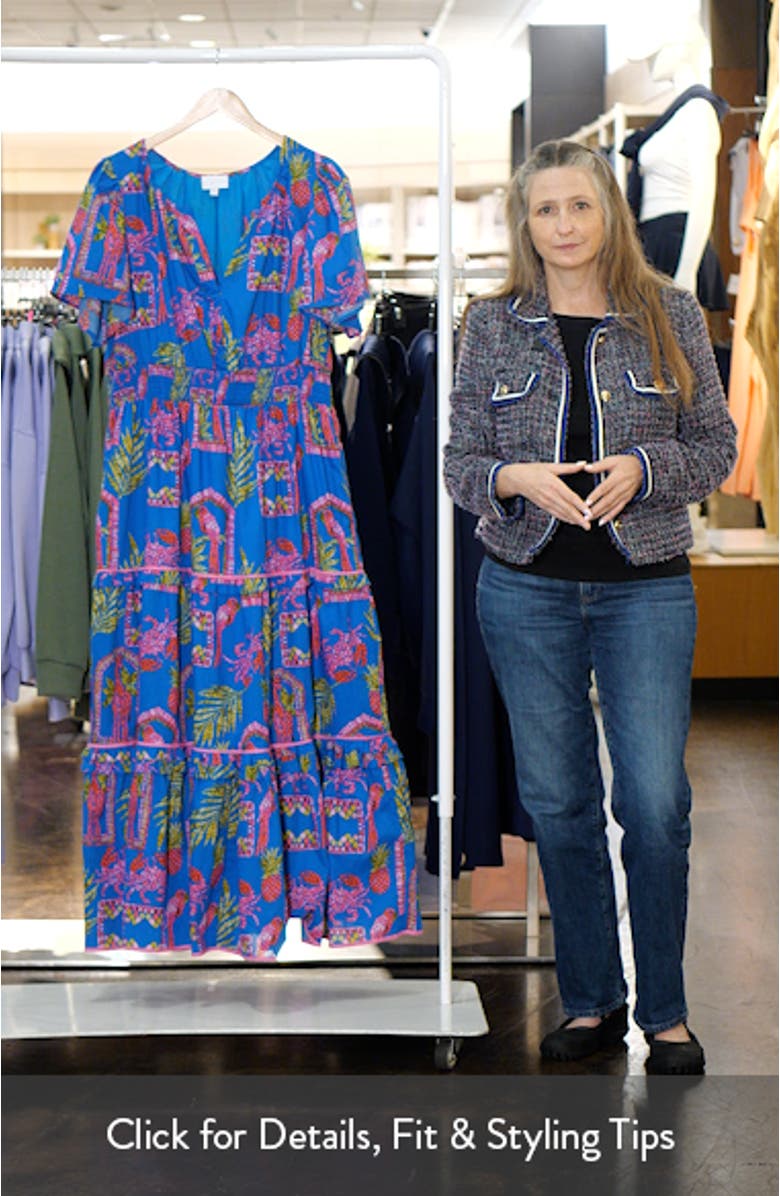 Bally Tropical Print Tiered Maxi Dress, sales video thumbnail