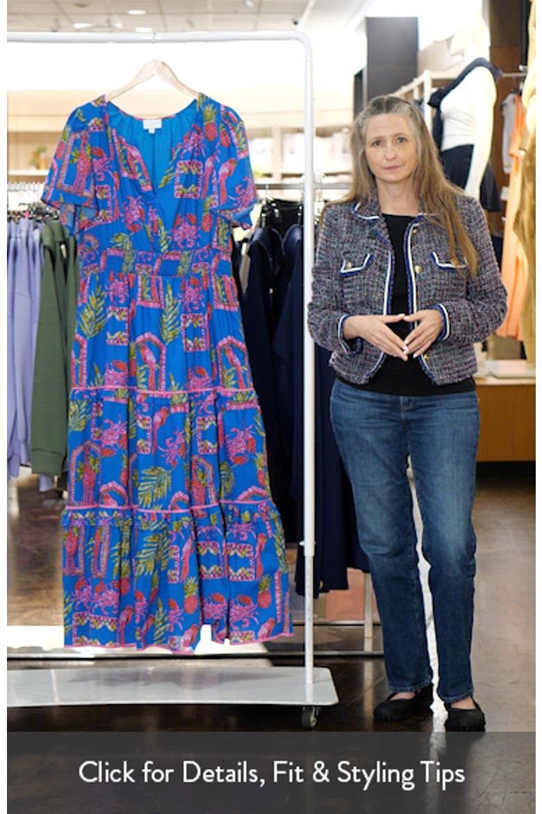 Bally Tropical Print Tiered Maxi Dress video