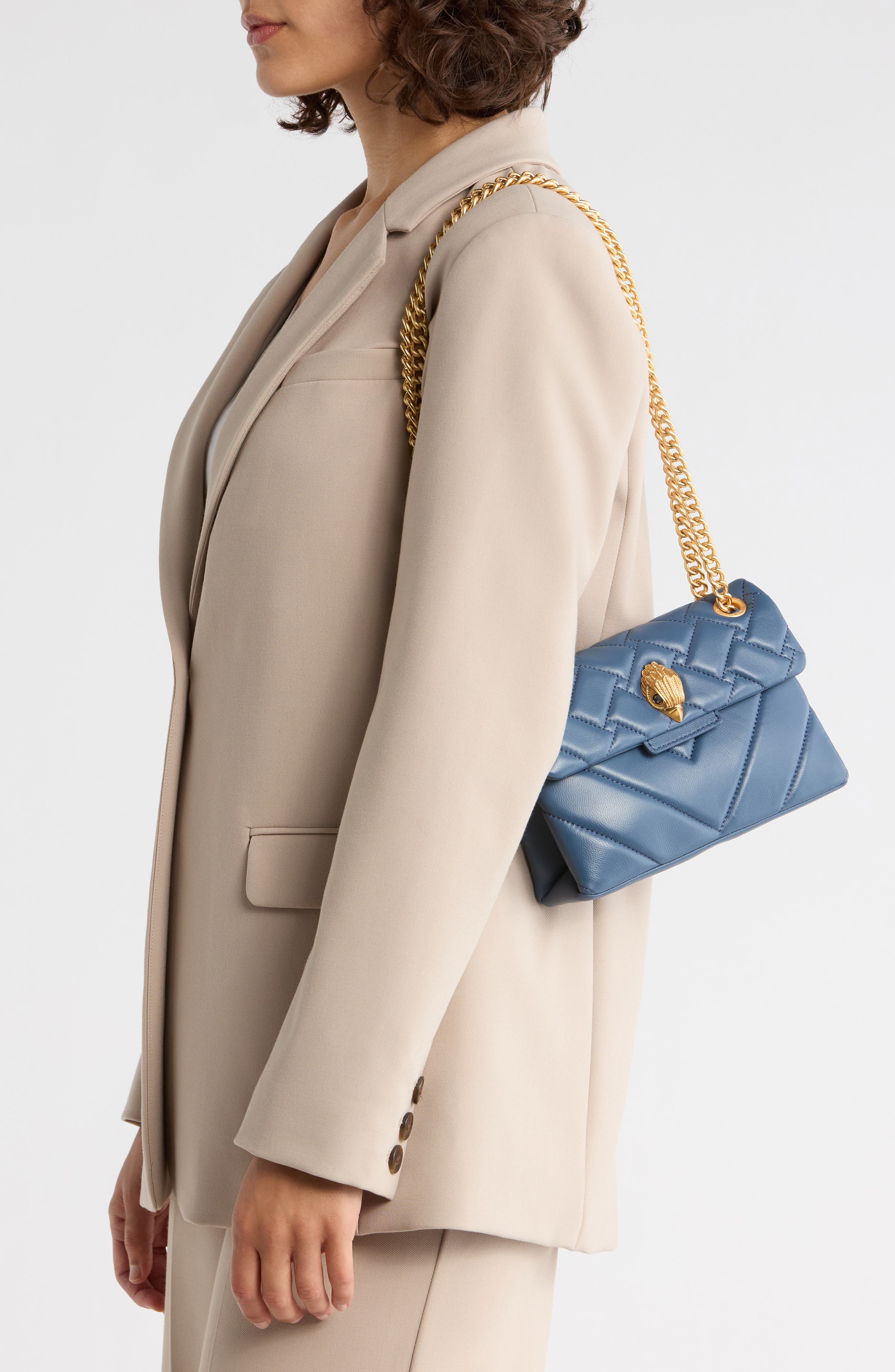 Kurt Geiger London Kensington Mini Leather Crossbody Bag, Alternate, color, 