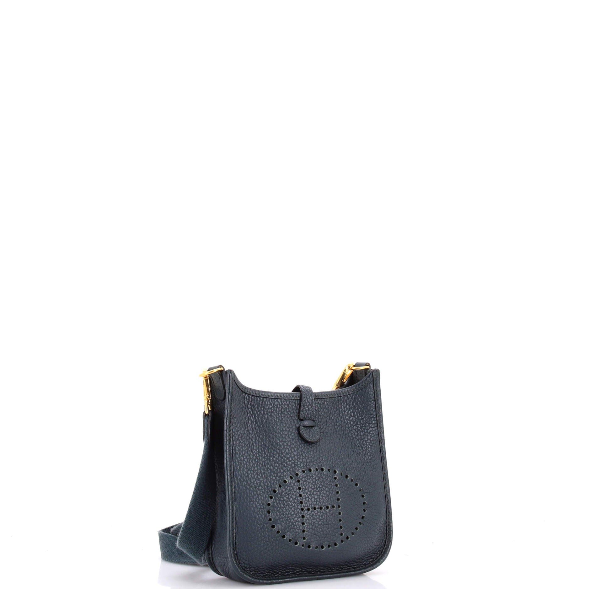 Pre-Owned Hermes Evelyne Bag Gen III Clemence TPM, Alternate, color, Vert Cypress