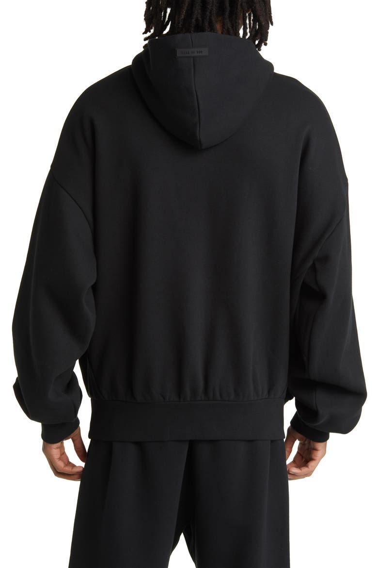 Cotton Blend Hoodie, Alternate, color, JET BLACK