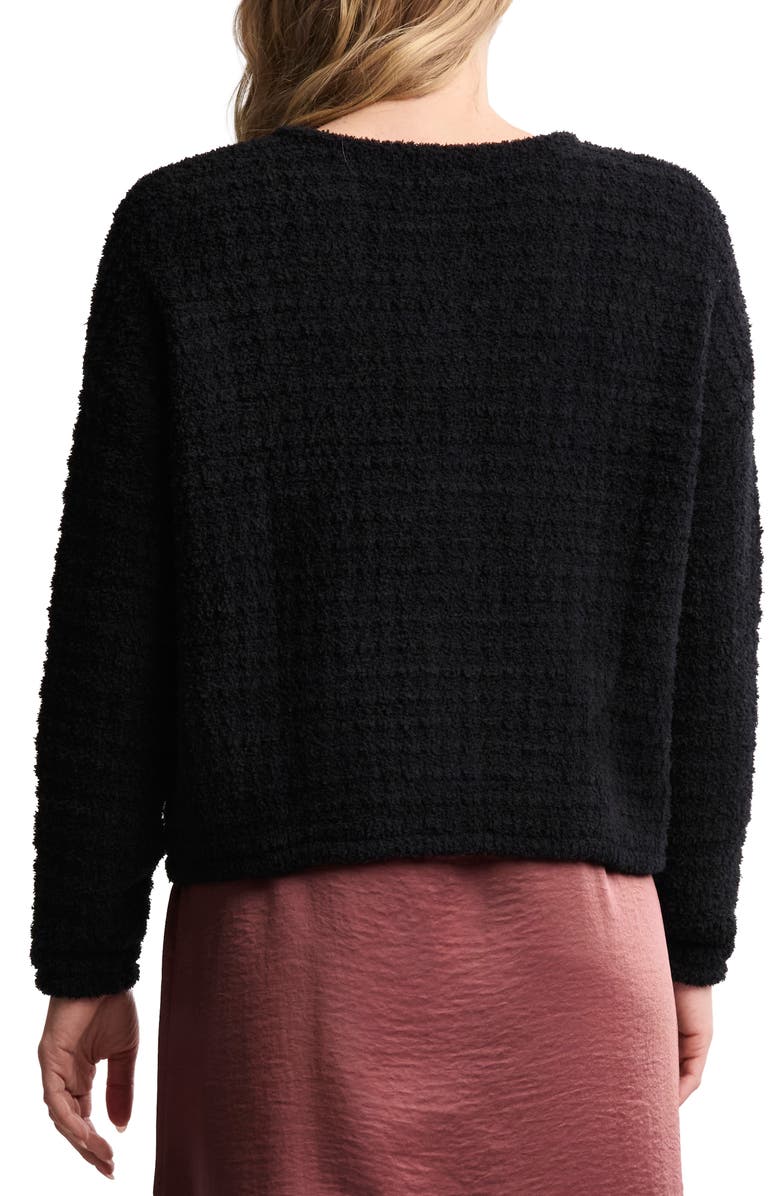 Barefoot Dreams<sup>®</sup> CozyChic<sup>®</sup> Textured Cardigan, Alternate, color, Black