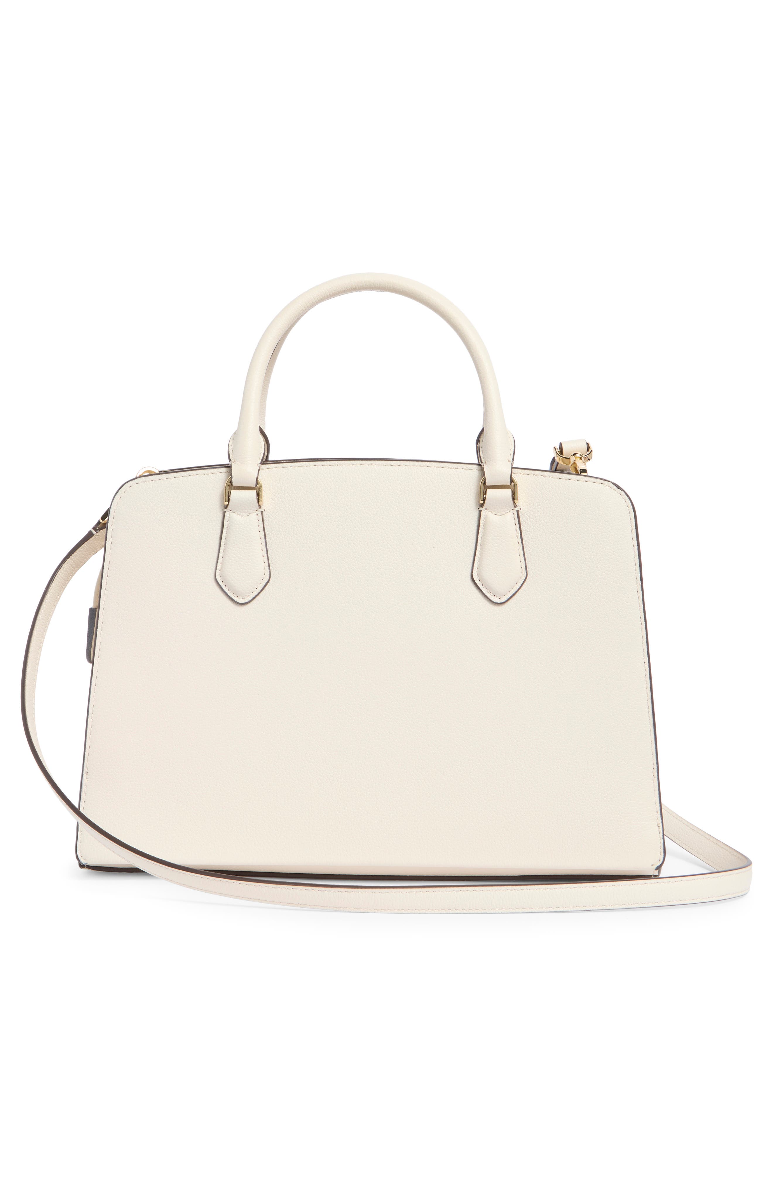 addie pebbled leather satchel bag, Alternate, color, PARCHMENT