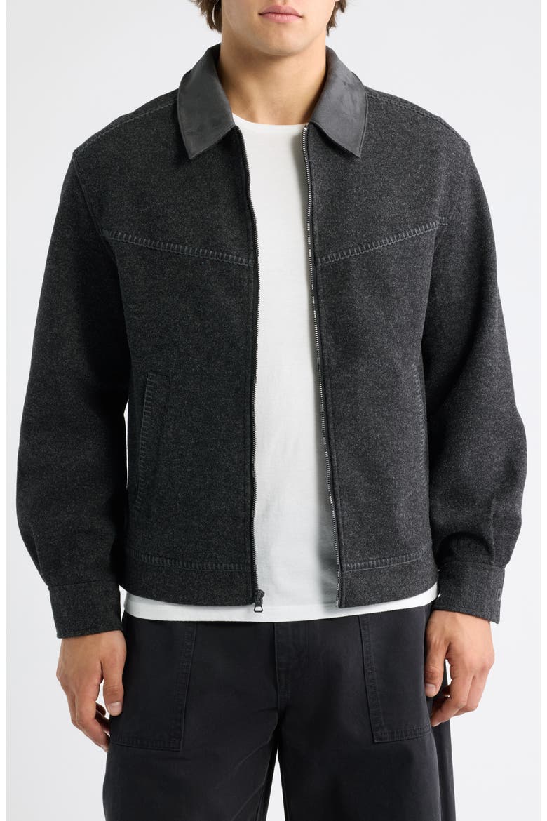Baylin Full Zip Jacket, Main, color, BLACK HEATHER