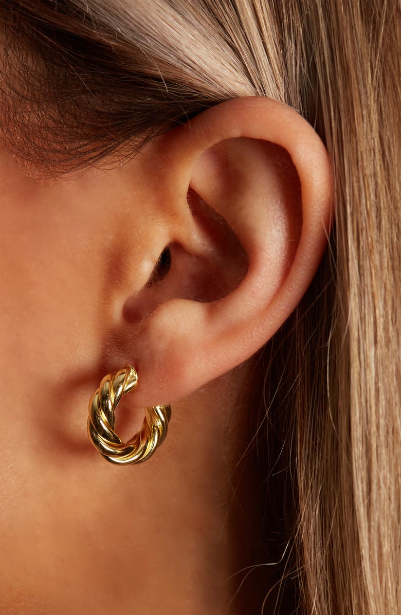 Argento Vivo Sterling Silver Twist Hoop Earrings, Alternate, color, 