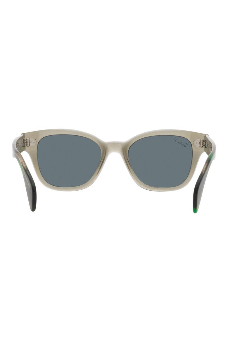 52mm Polarized Square Sunglasses, Alternate, color, TRANSPARENT GREEN