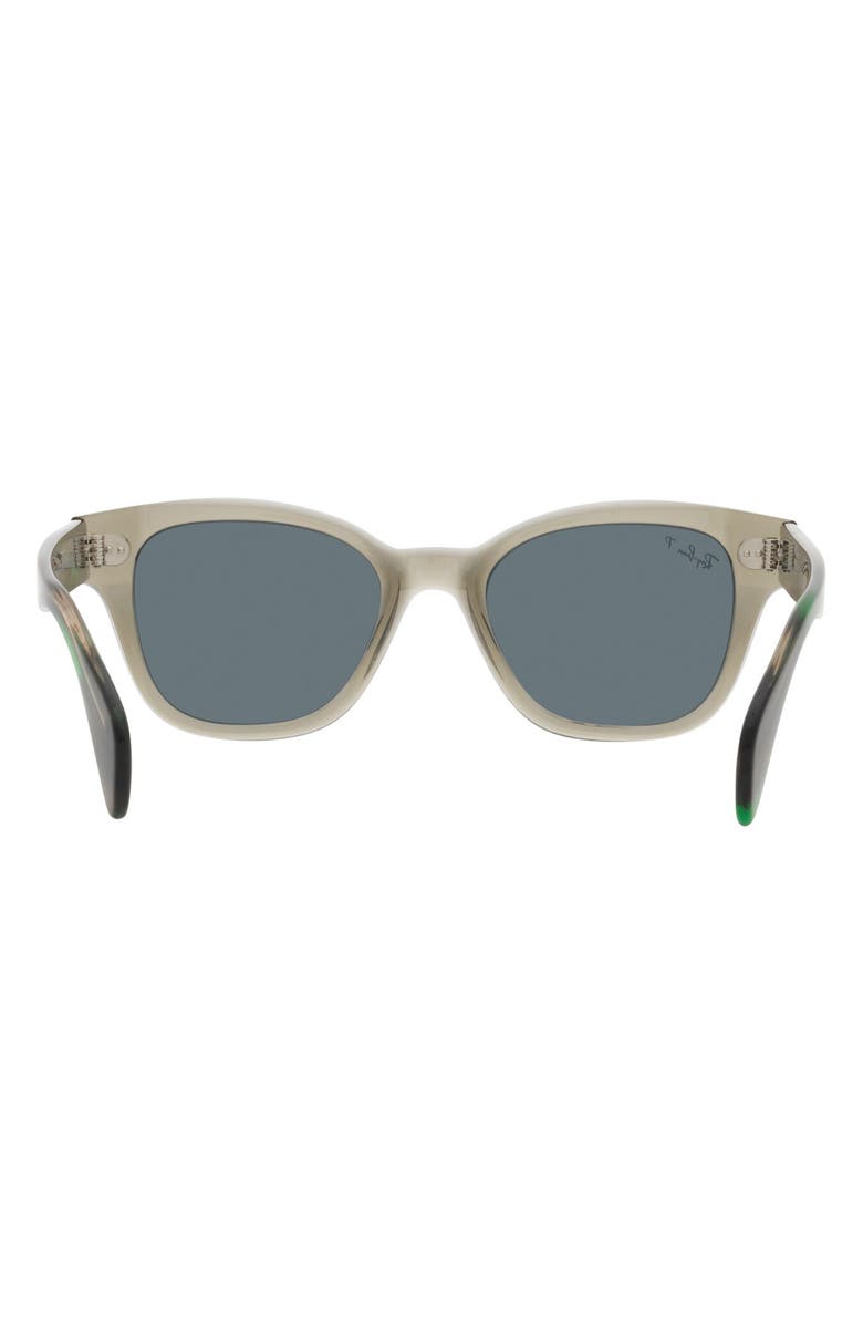 Ray-Ban 52mm Polarized Square Sunglasses, Alternate, color, Transparent Green