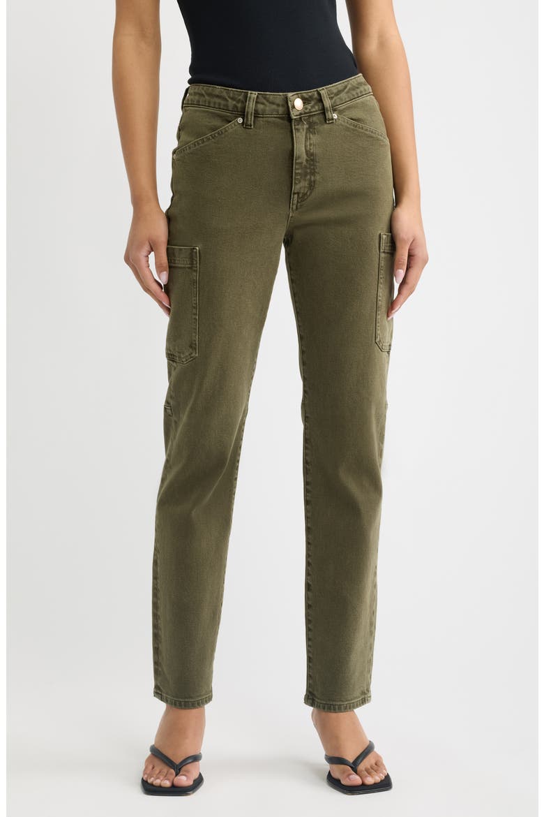 Devon Cigarette Low Rise Jeans, Main, color, PINE