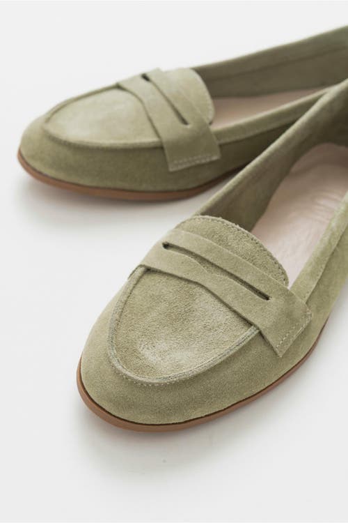 Forever & Always Shoes Dorothy Leather Loafer In Green