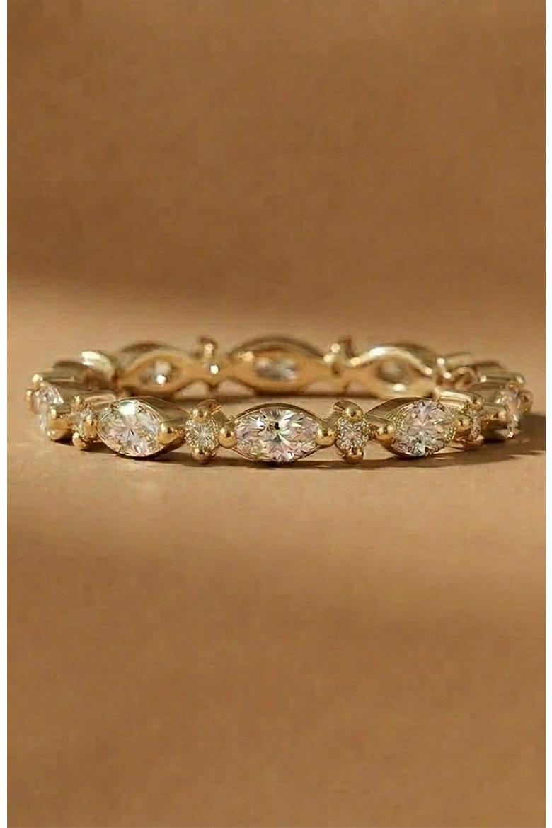 Marquis Gemstone Stacking Ring, Main, color, Gold
