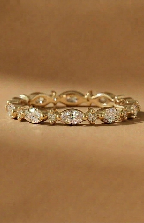 Marquis Gemstone Stacking Ring