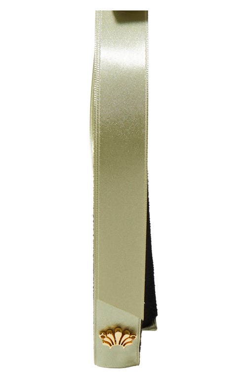 Lele Sadoughi Bardot Silk Blend Satin Ribbon Headband In Green