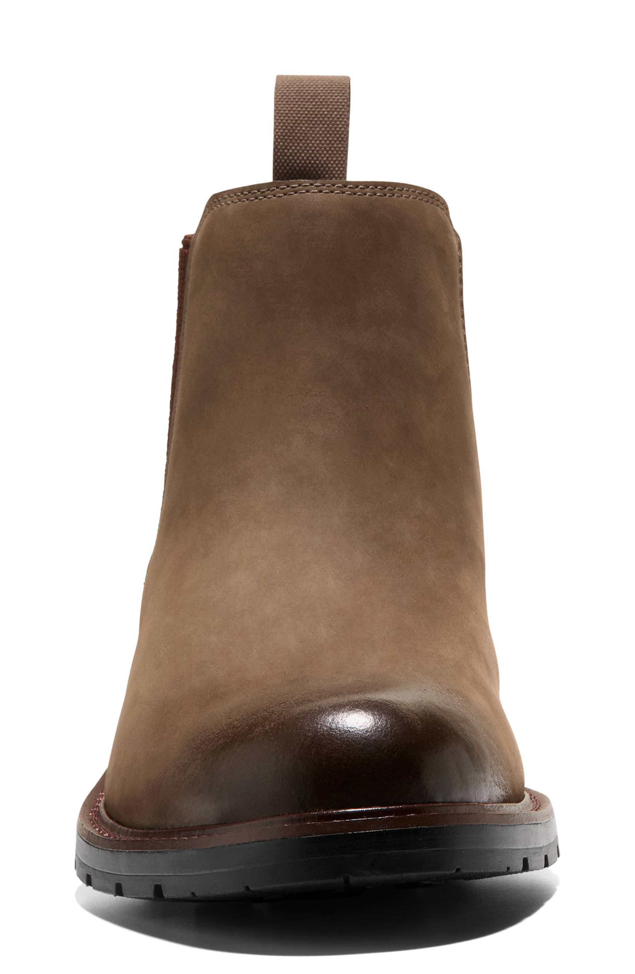 Cole Haan Chamberlin Grand Water Resistant Chelsea Boot, Alternate, color, Truffle Nubuck / Black