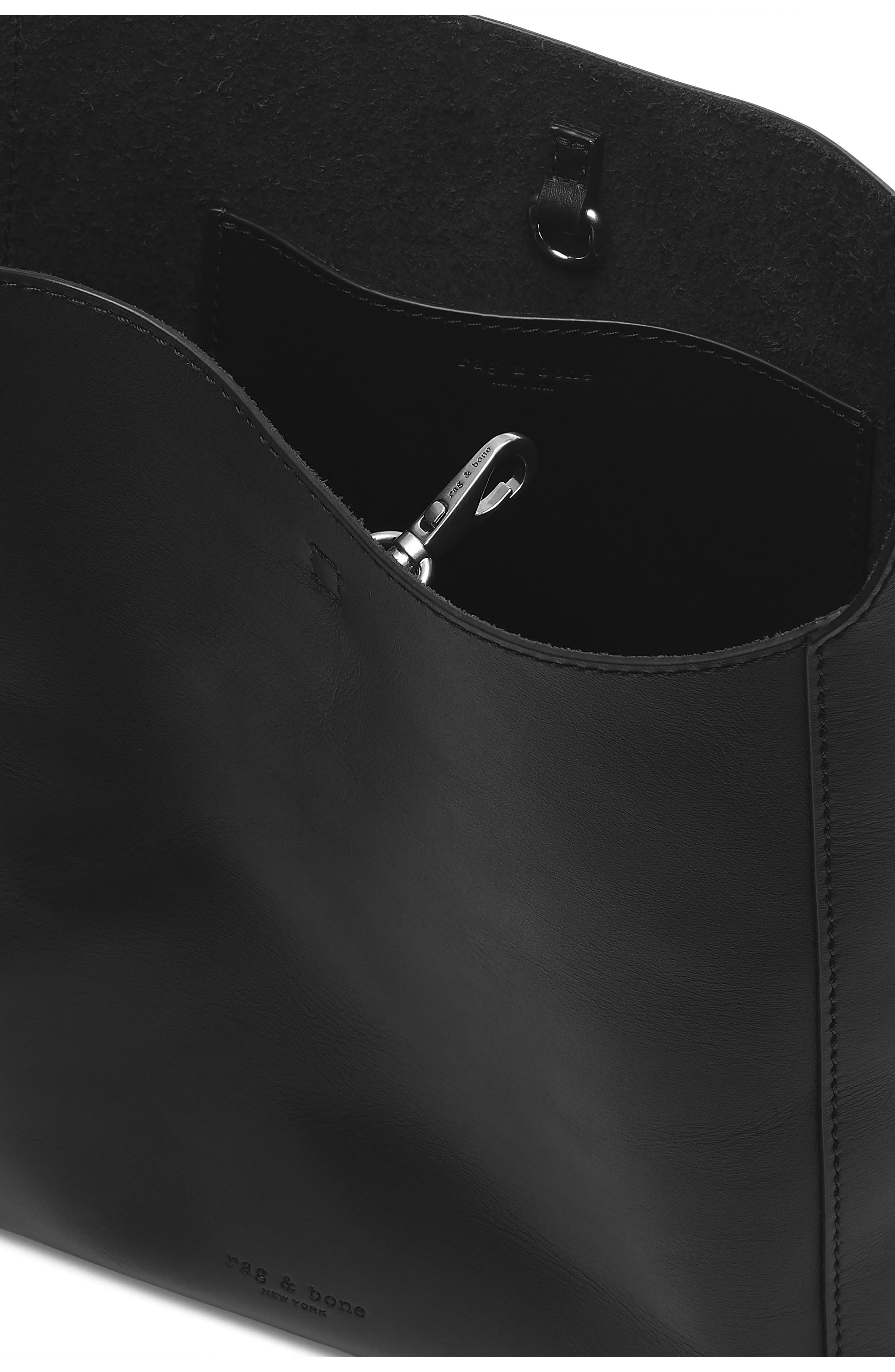 rag & bone Small Belize Leather Shopper Tote, Alternate, color, 