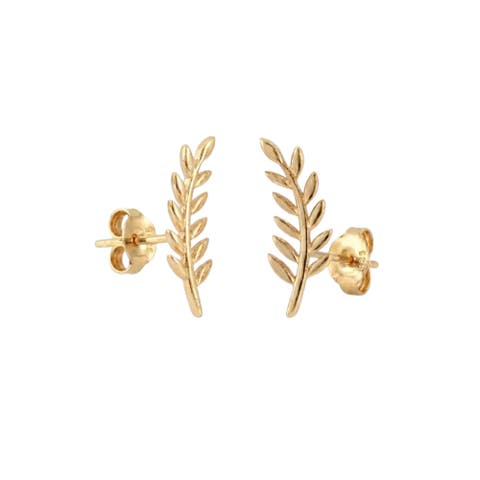 Wheat Earrings Ear Of Wheat Sterling Silver Stud Earring
