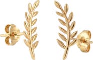 Spero London Wheat Earrings Ear Of Wheat Sterling Silver Stud Earring