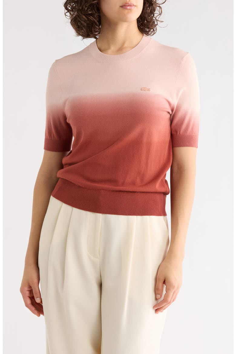 Ombré Crewneck T-Shirt, Main, color, IBERIS/ LATTE
