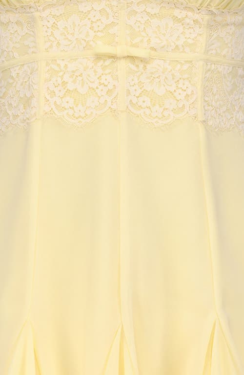 House Of Cb Ailani Halter Georgette Minidress In Yellow