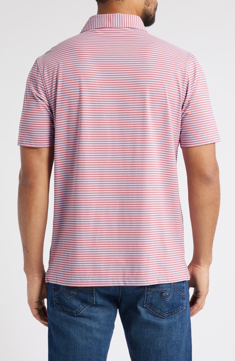 Scott Barber Prep Stripe Polo, Alternate, color, Berry
