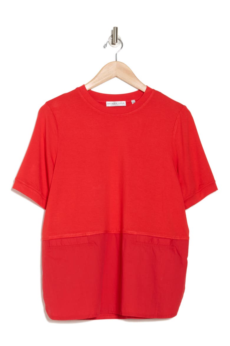 Mixed Media T-Shirt, Alternate, color, RED