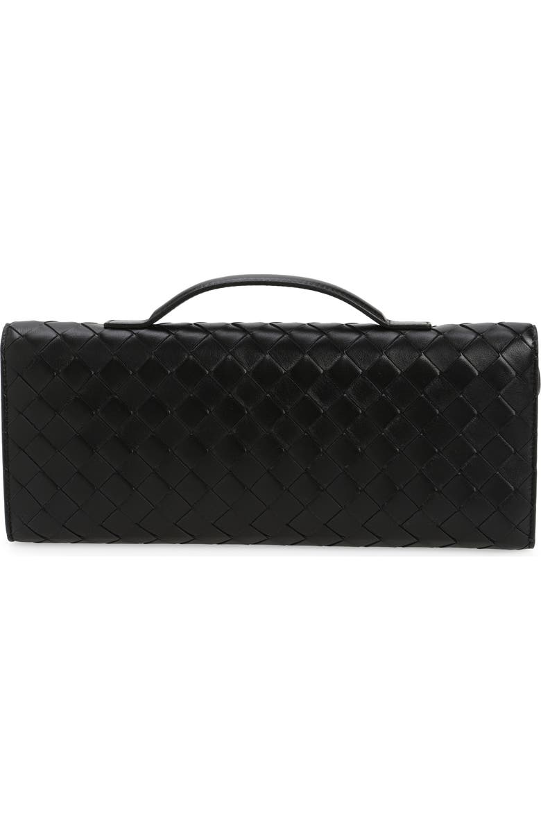 Bottega Veneta Long Andiamo Intrecciato Clutch Bag, Alternate, color, Black Brass