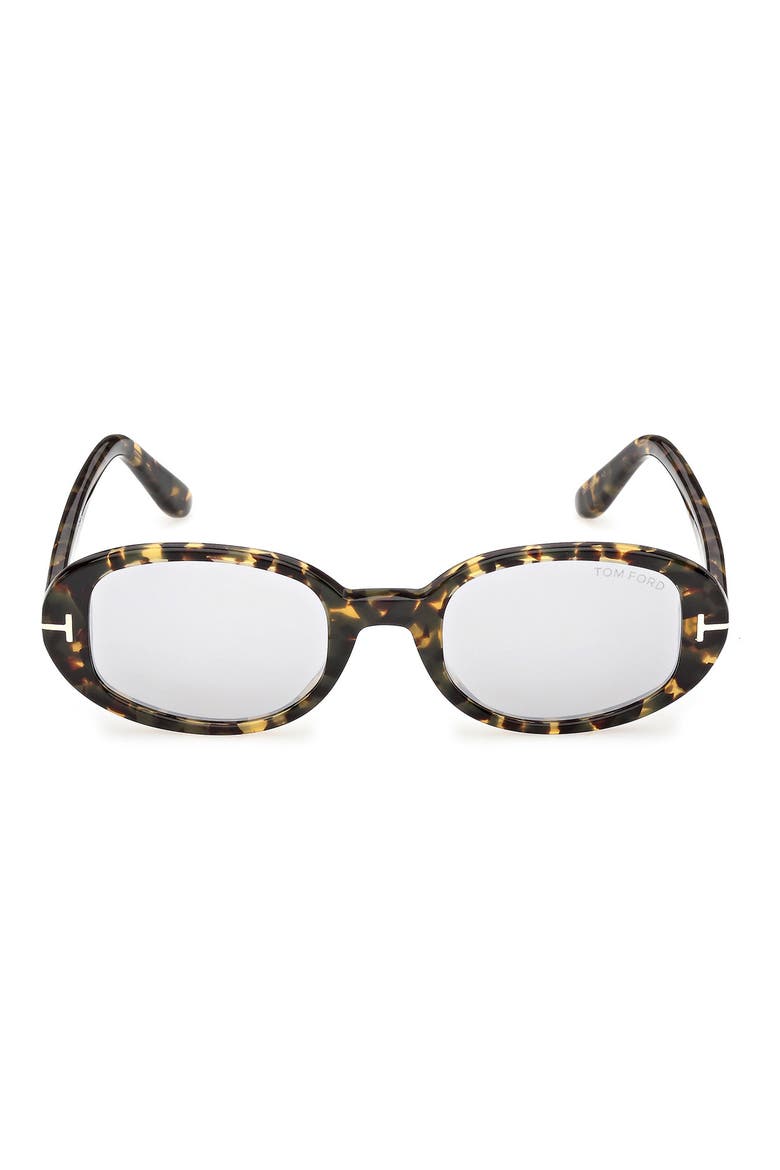 49mm Small Iggy Oval Sunglasses, Main, color, TORTOISE SHELL HAVANA / MIRROR