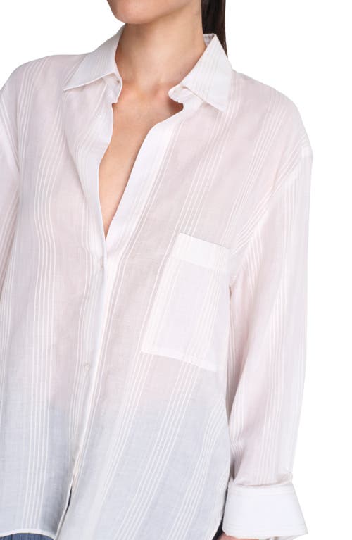 Twp Next Morning Button-up Shirt In Ivory
