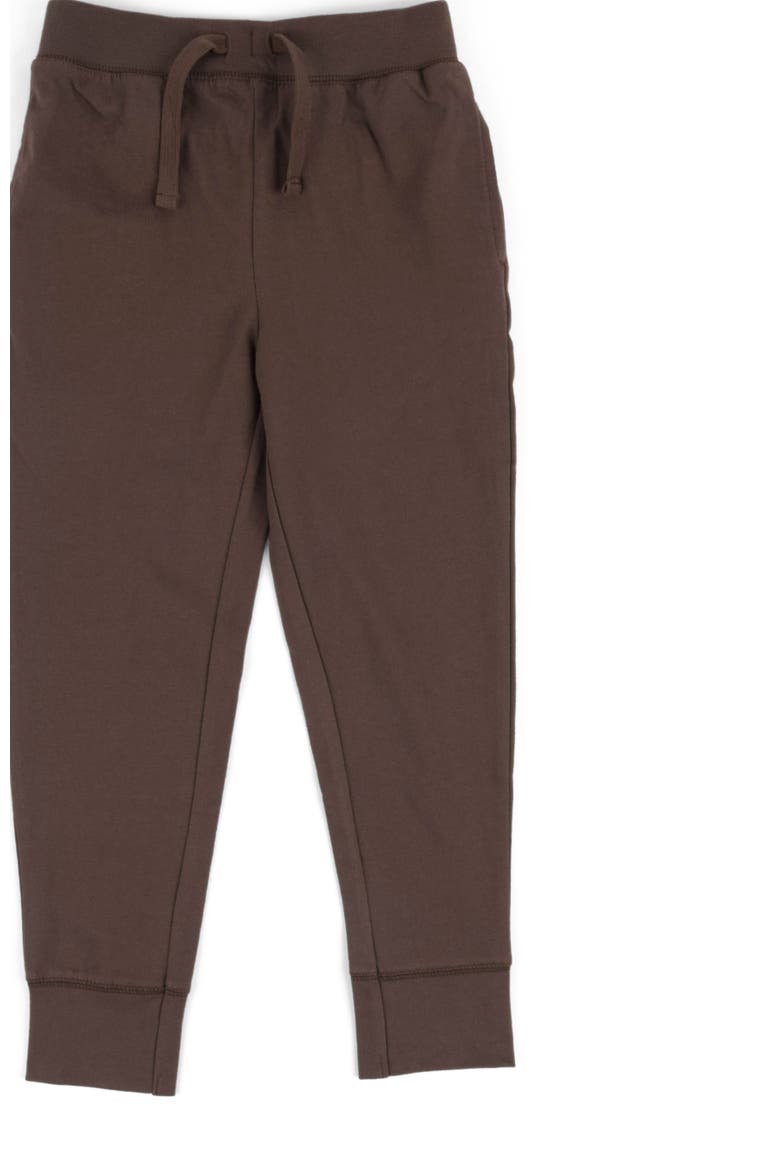 Kids 100% Cotton Lightweight Jogger Pants, Main, color, BROWN