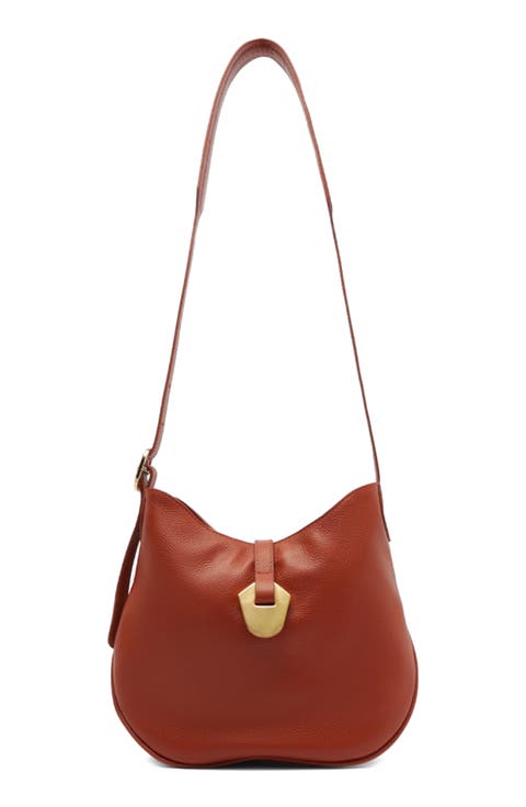 Medium Sabrina Leather Crossbody Bag