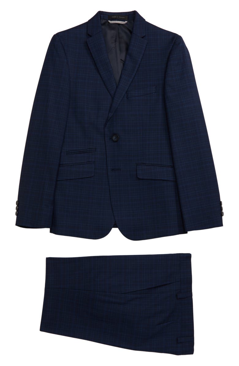 Andrew Marc Plaid Nested Suit, Main, color, 